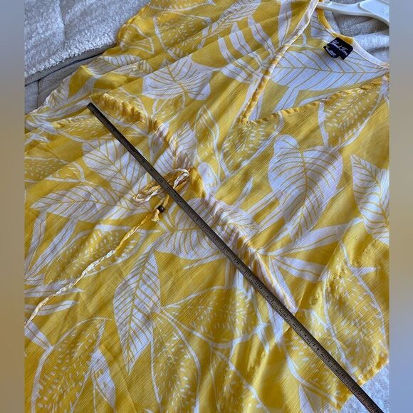 Yellow Floral Swim Coverup - Picture 7 of 7